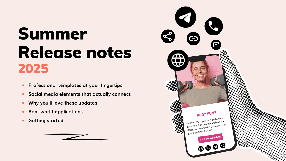 Flexmail's zomer-updates: templates & slimmere sociale media Flexmail's zomer-updates: templates & slimmere sociale media