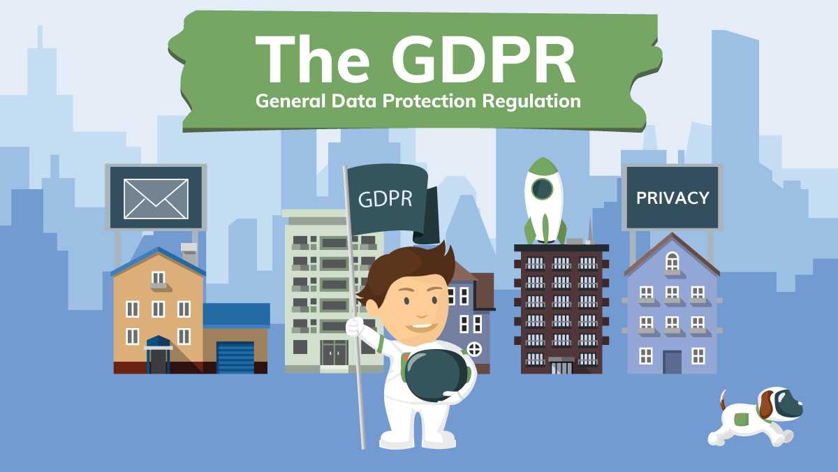 Astronaut landt op aarde met GDPR Astronaut landt op aarde met GDPR