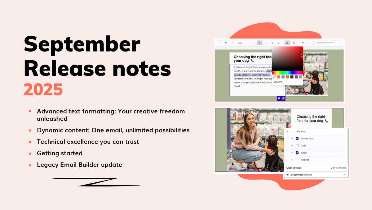Release notes september 2025: Geavanceerde teksteditor + dynamische content Release notes september 2025: Geavanceerde teksteditor + dynamische content
