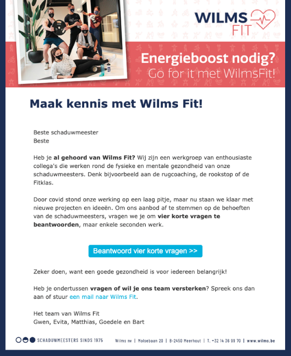 Team Wilms nieuwsflits – Wilms Fit Team Wilms nieuwsflits – Wilms Fit